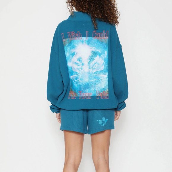 NWT Beautiful Teal Boys Lie Crewneck S/XS - Picture 2 of 5